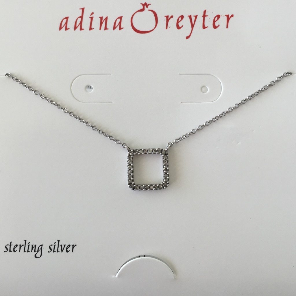 Adina Reyter Square Pav Diamond Necklace